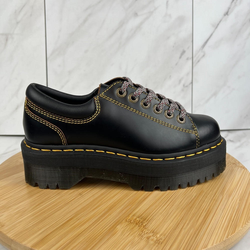 Dr. Doc Martens Collier Bex Womens Size 6 Black Leather Platform Shoes - Picture 1 of 15